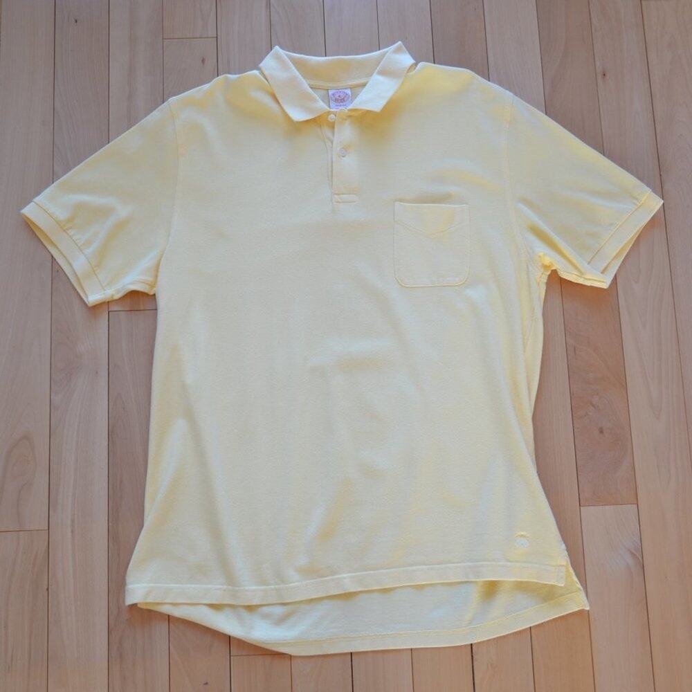 Brooks Brothers Vintage Polo Shirt Yellow Size XL
